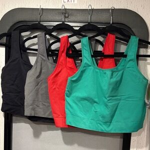 All in Motion Sports Bras - Black, Gray, Red, Green